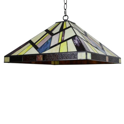 Chloe Lighting 2 Light Pendant Tiffany-Style Blackish Bronze 18in Wide Multicolor Glass CH3T523BM18-DP2