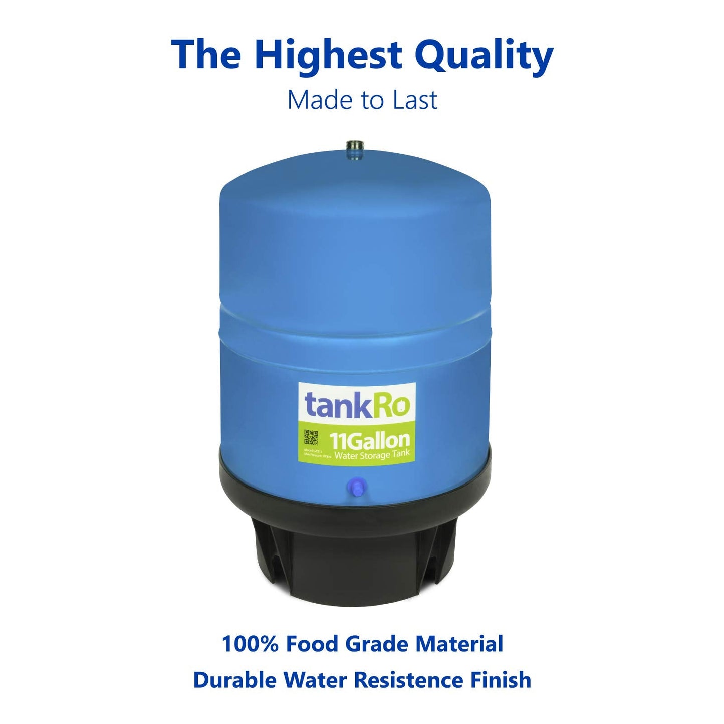 tankRO – RO Water Filtration System Expansion Tank – 11 Gallon Water Tank – Large Reverse Osmosis Water Storage Pressure Tank