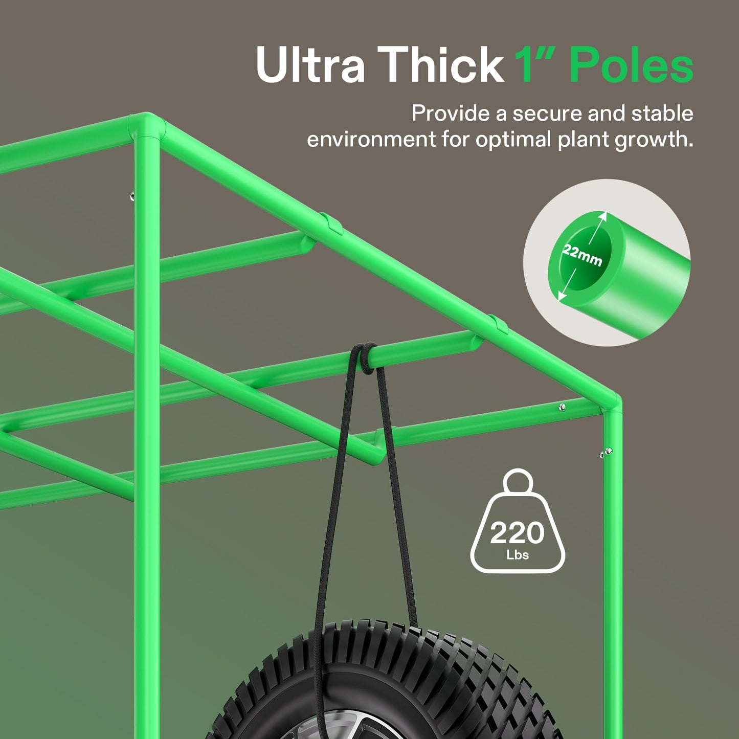 VIVOSUN PRO Grow Tent 2x4 Indoor Grow Tent with Thick 1 inch Poles Strengthened High Reflective Mylar Oxford Fabric Extra Hanging Bars & High CFM Kit for Hydroponics Indoor Plant for AeroLight A200SE