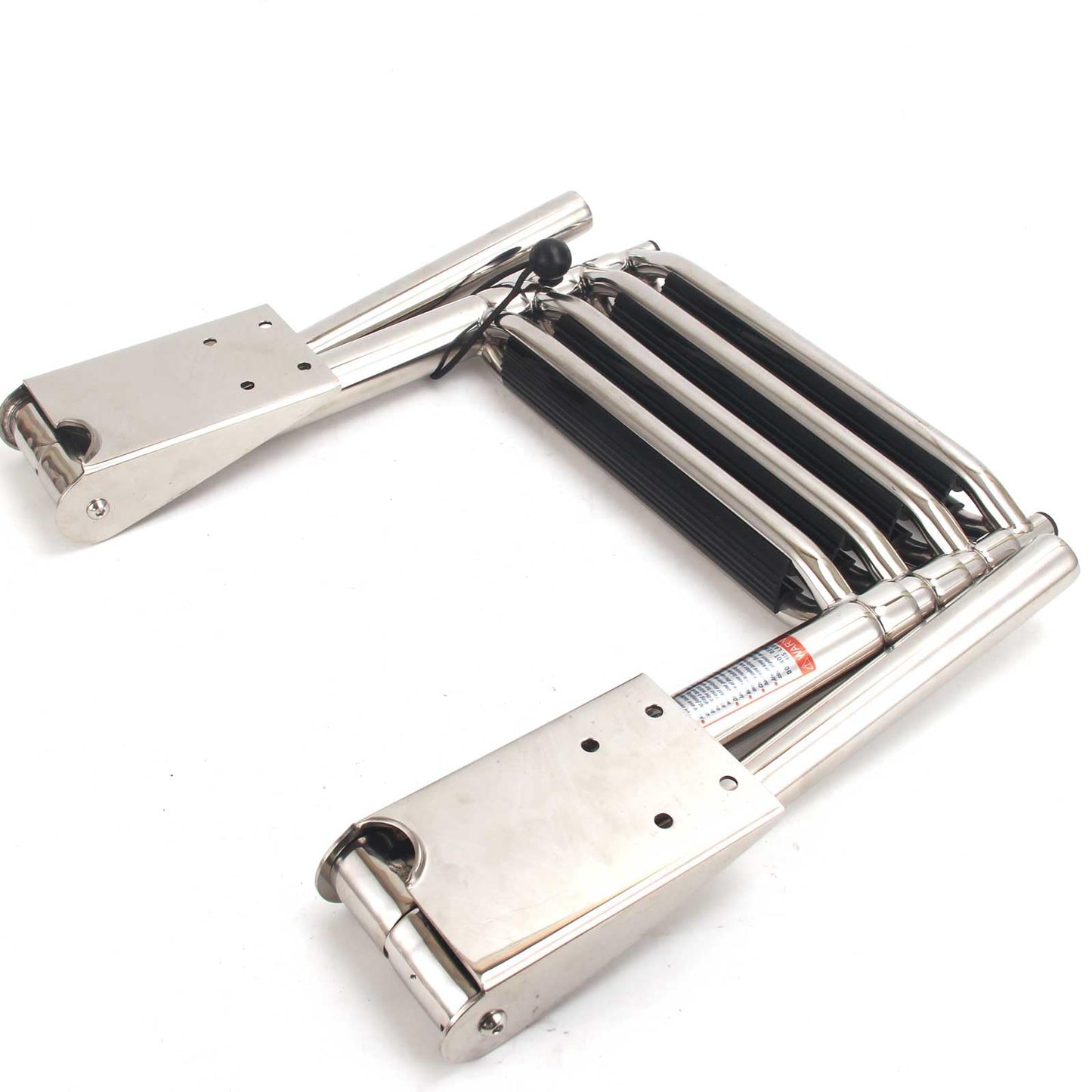 Mojiate 4-Step Telescoping Boat Ladder - Foldable 316 Stainless Steel with Handrail, 900lbs Capacity for Marine, Yacht & Pool Use