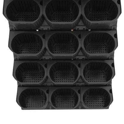Fichiouy Vertical Garden Planter for Indoor/Outdoor Plants, Wall-Mounted Planter with 36 Pots,Hanging Flower Pots for Balcony, Home, Commercial Spaces (White)