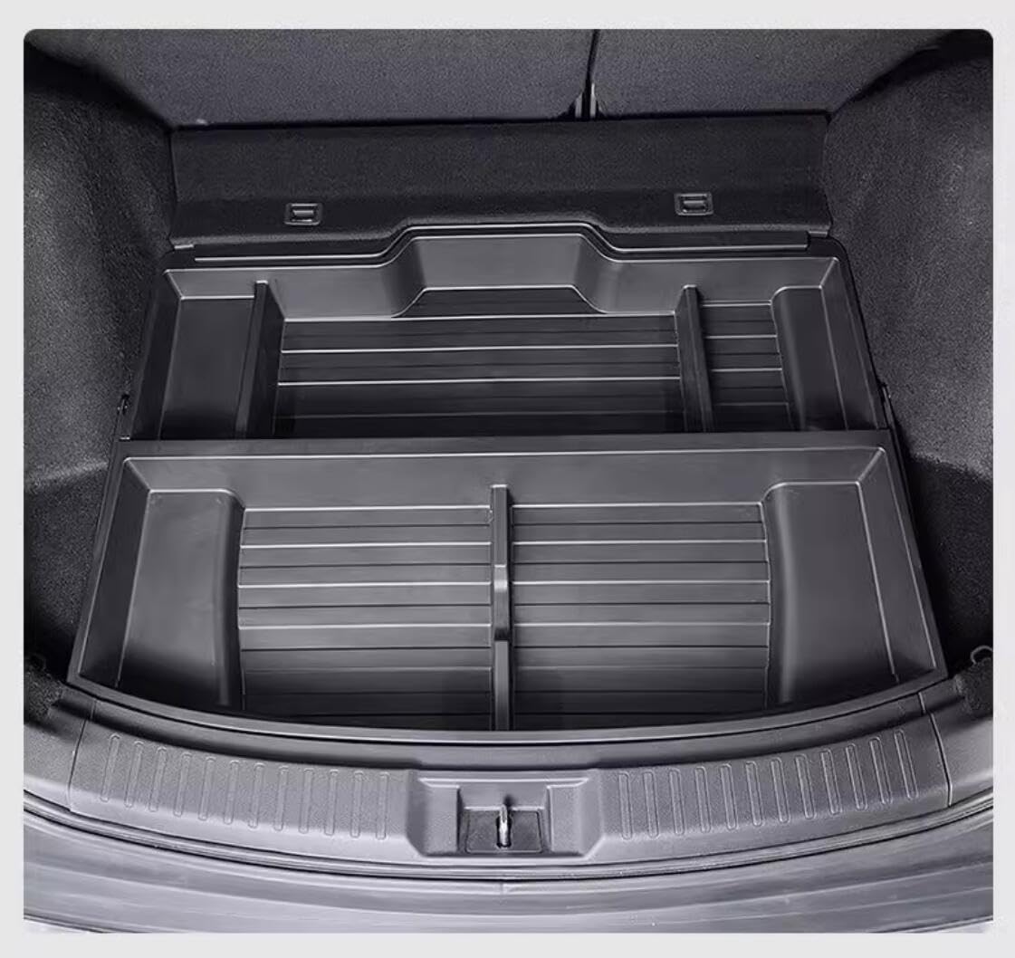 QXZcar Heavy-Duty Trunk Organizer for 2023-2025 Honda CR-V, Insert Cargo Rear Hatch Hidden Storage Box fits CRV EX EX-L LX Touring Accessories