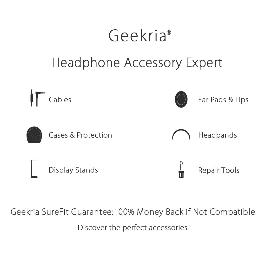 Geekria Comfort Linen Replacement Ear Pads for Audio-Technica ATH-M50XBT, M50xBT2, M50X, M60X, M40X, M30X, M20X, M10X, ATH-ANC9 Headphones, Repair Parts with Video Guide (Dark Grey)
