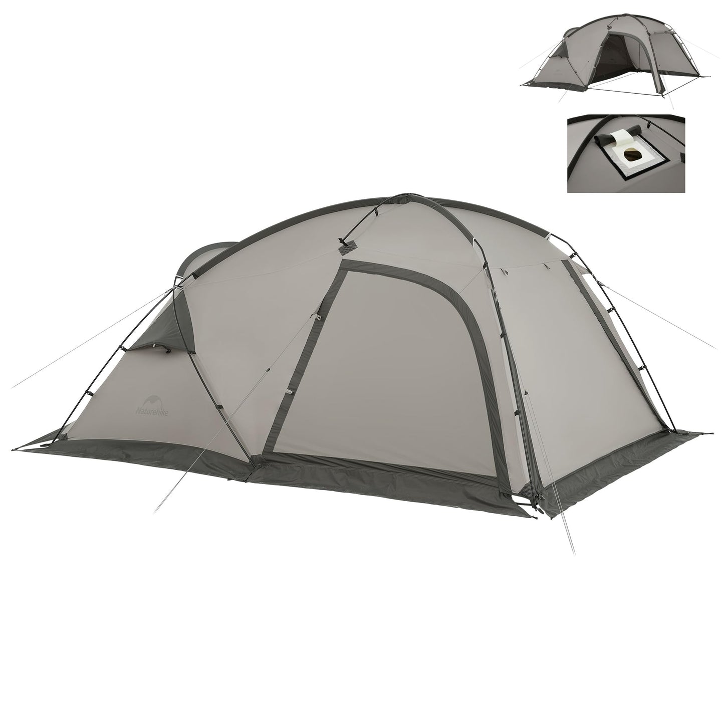 Naturehike Massif Hot Tent with Stove Jack, Waterproof Windproof 4 Season Tent, 2/4 Person Cold Weather Winter Tents for Camping