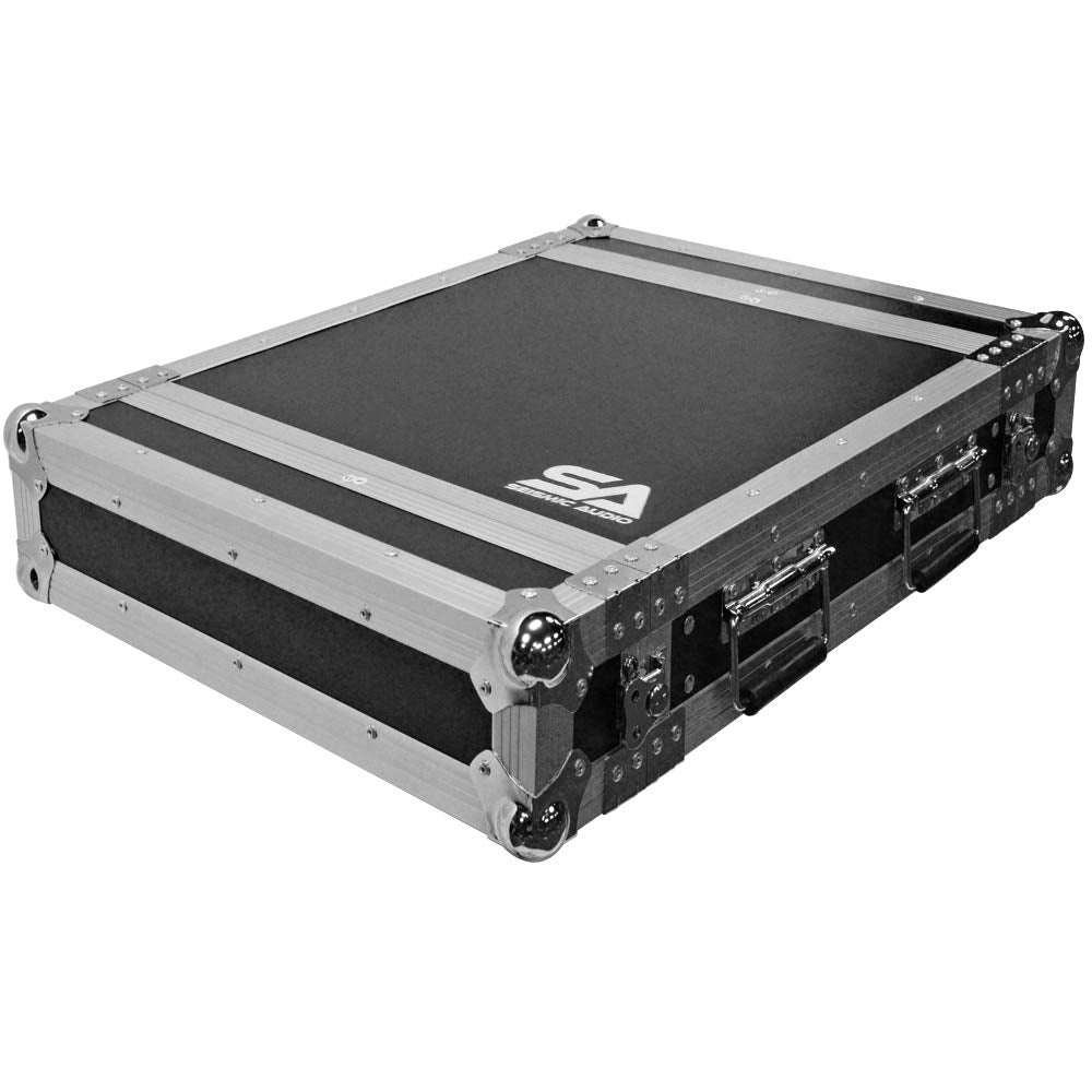 Seismic Audio - SATAC2U - Heavy Duty 2 Space ATA Rack Case - 2U Vertical PA DJ Amplifier Flight Case - Pro Audio DJ Rack
