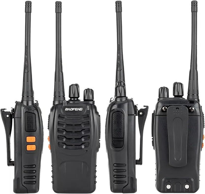 BAOFENG Walkie Talkies Long Range for Adults with Earpieces,16 Channel Walky Talky Rechargeable Handheld Two Way Radios with Flashlight Li-ion Battery and Charger 10 Pack