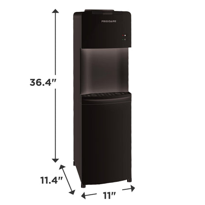 Frigidaire EFWC498 - Top Loading Cooler Dispenser -Hot & Cold Water - Child Safety Lock - Innovative Slim & Sleek Design, Holds 3 or 5 Gallon Bottles - Black