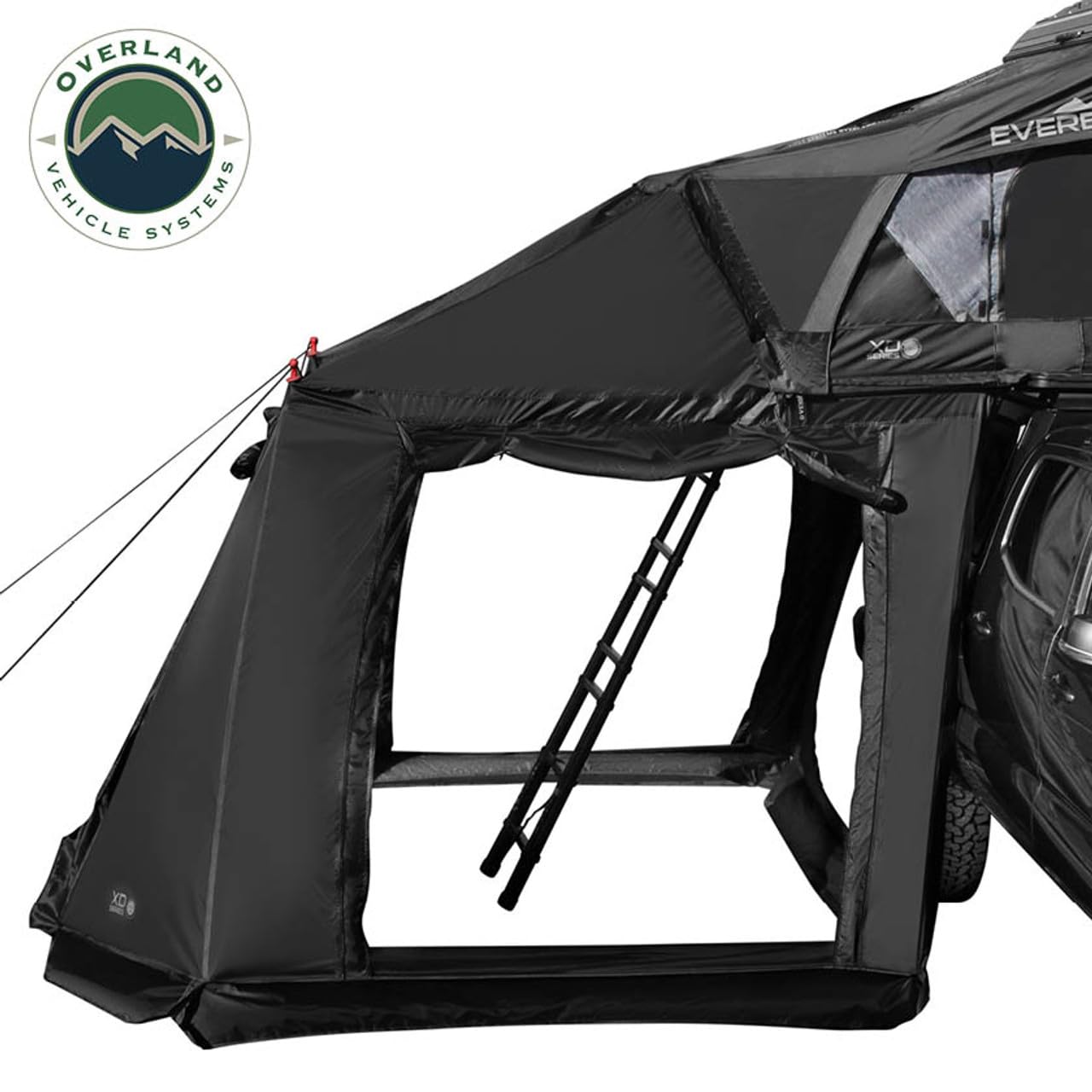 Overland Vehicle Systems XD Everest Annex Room Roof Top Tent Extension - Black Body Grey Trim (XD Everest Annex Room 2 Person)