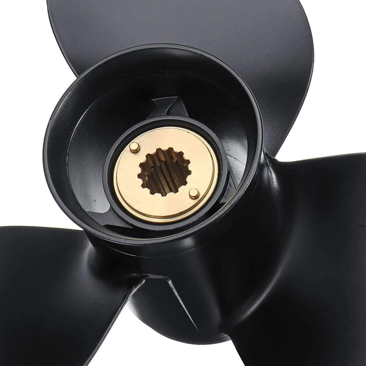 MARKGOO Propeller 10 5/8x12 Pitch RH 13 Spline Tooth with Hardware Nut Hub Kit for Mercury Mariner Outboard 25 30 35 40 45 50 55 60 70 HP HP Boat Motor Engine Parts Aluminum Prop 48-73134A45