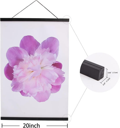 Aynoo Magnetic Poster Hanger Frame - 20 Inch Black Picture Frame for Easy Display | Multiple Sizes Available