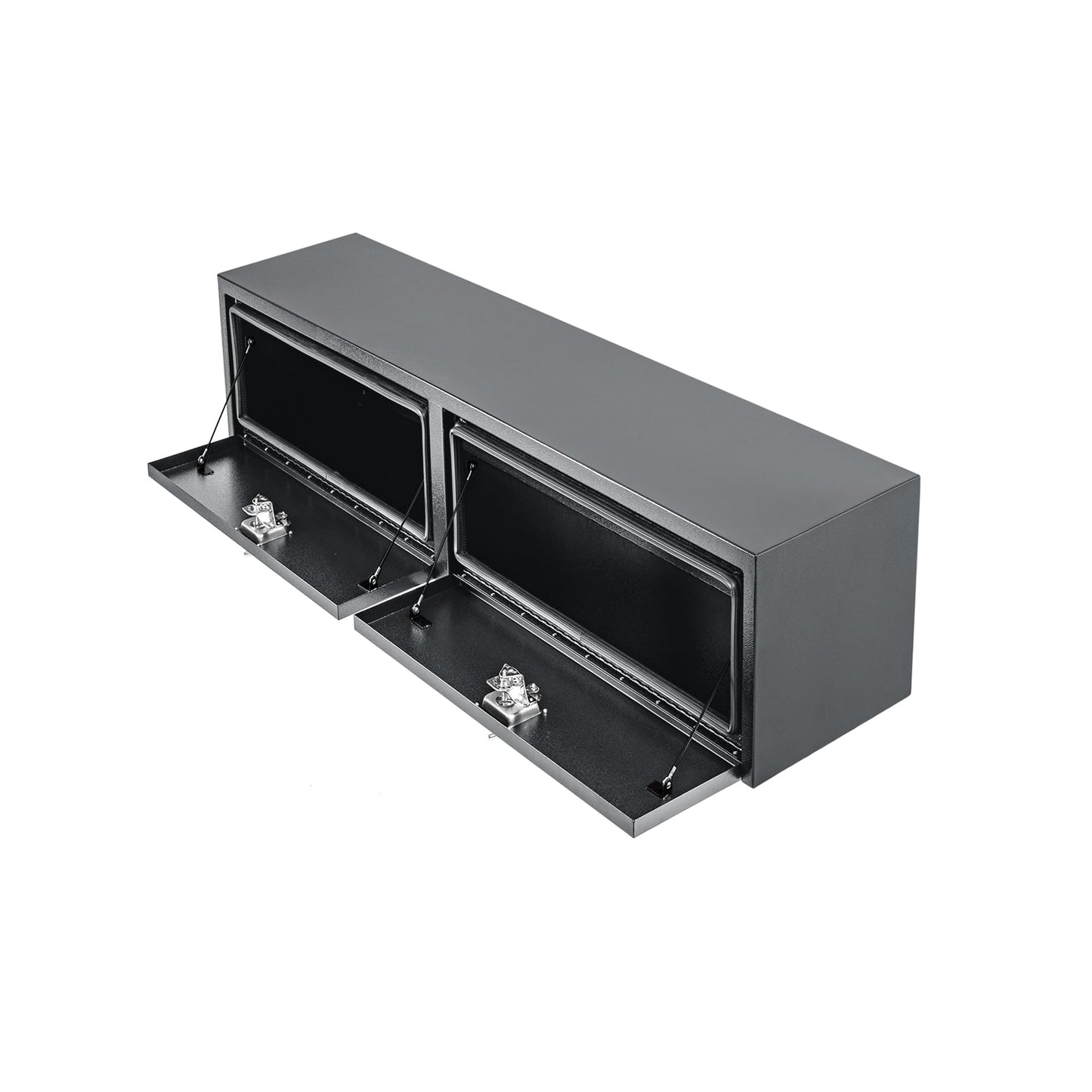 Garvee Black Steel Underbody Truck Tool Box, Truck Bed & Underbelly RV Storage Box, Locking t-Latch, Weather-Resistant, Heavy-Duty Job Box for Pickup Truck Bed, RV, Trailer, 48 in x 16 in x 13 in