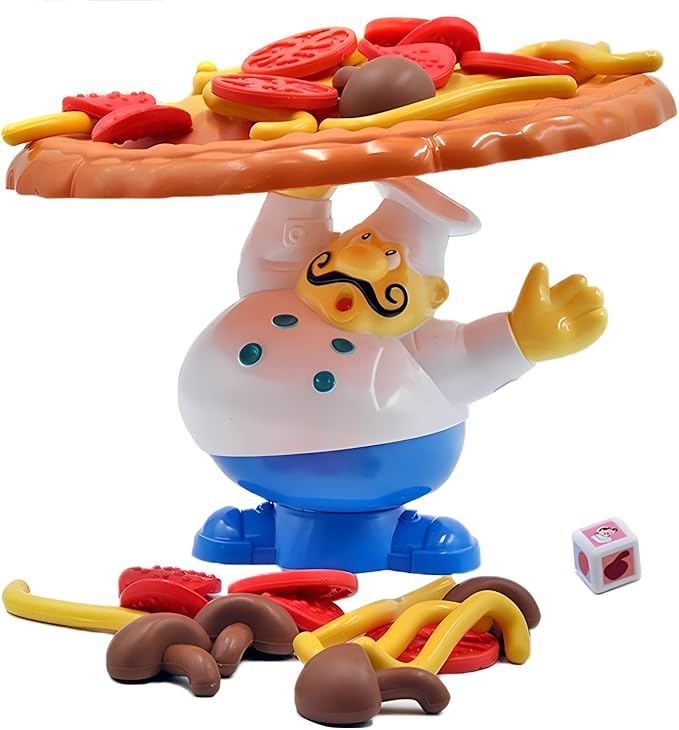 Topple Pizza GameTabletop Balancing Pizza Toy Poppa's Pizza Pile-Up for 2-4 PlayersFun for Family &amp Friends