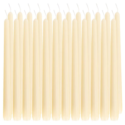 SOFT BREEZE 24 Pack Ivory Taper Candles-Taper Candles 4/5x10 Inch Smokeless & Dripless-10 Hours Long Burning,Unscented Candle,Ideal for Weddings,Dinner Parties, and Home Decor