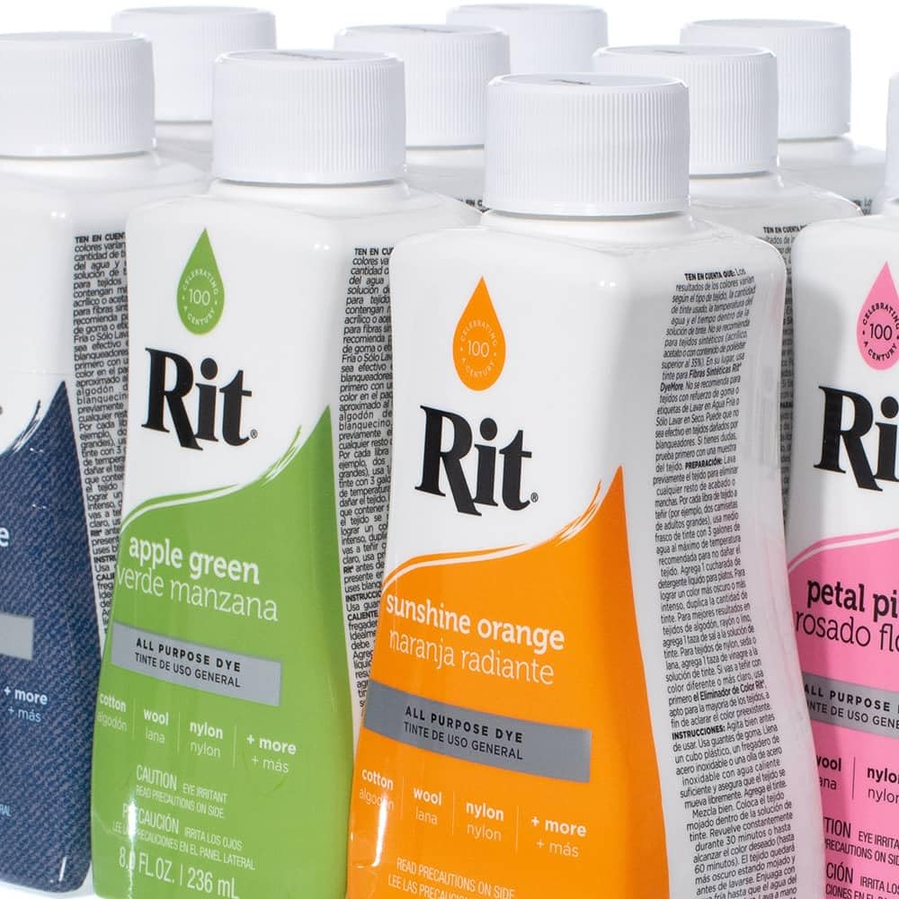 Rit Dye – Liquid Fabric Dye for Crafting, Clothing, and Décor – 8 oz. Bottle – Teal (Gloves Included)