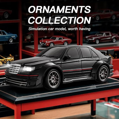 KF30 1/43 Mini RC Drift Car 2.4G Full-Proportional 4WD RC Racing Car Model with LED Lights and Gyro RTR (Black)
