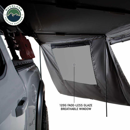 Overland Vehicle Systems 18159919 HD Nomadic 180 LTE Awning Wall with Door and Mesh Windows | Velcro Attachment | Weather-Resistant | Insect Protection | Awning Sold Separately