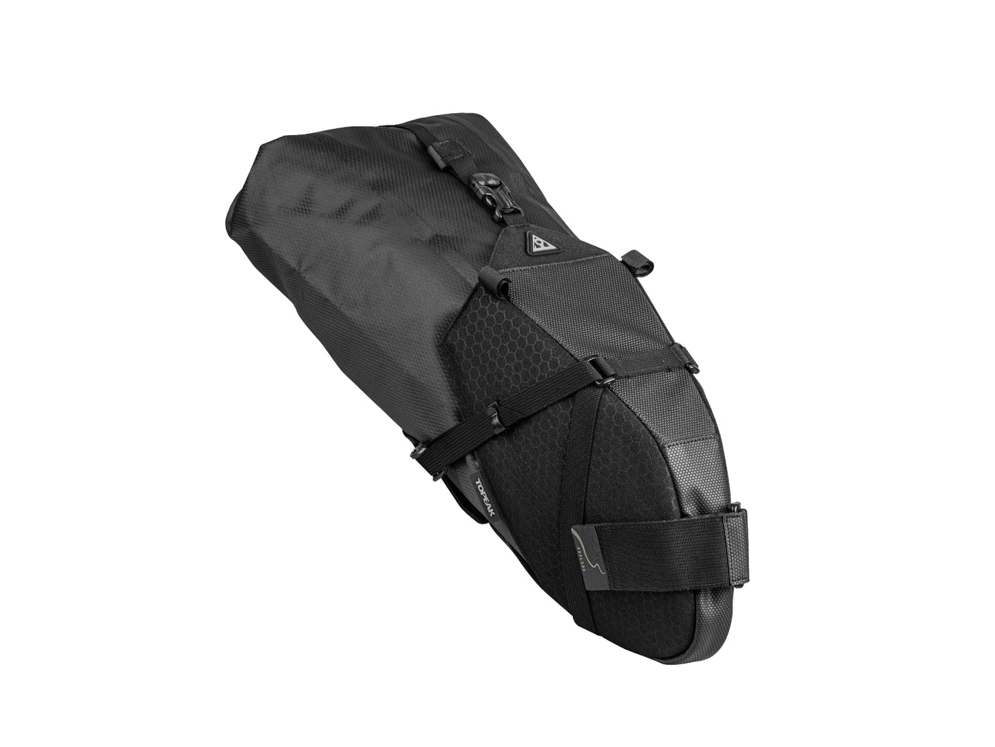 Topeak BackLoader X 15L (Black) Bike Bag – Large-Capacity Waterproof Seat Bag for Bikepacking | Air Purge Valve, Secure Mount, 5 kg Load, 20.1” x 9.4” x 8.7”, 525 g