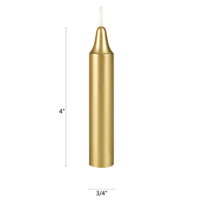 Mega Candles 10 pcs Unscented Gold Exquisite Mini Taper Spell Candles, 4 Inch Tall x 3/4 Inch Diameter, Supreme Chimes, Enchantment, Casting Rituals, Witchcraft, Wiccan, Altar, Magic, Metaphysical