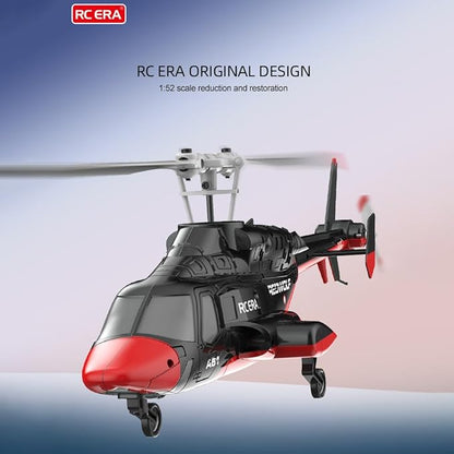RC ERA A61 Flyingwolf RC Helicopter Model 1:52 Scale Single Rotor 4CH RC Helicopter with Optical Flow Positioning One-Key Start RTF Gyro Stabilized Aircraft for Adults Beginners