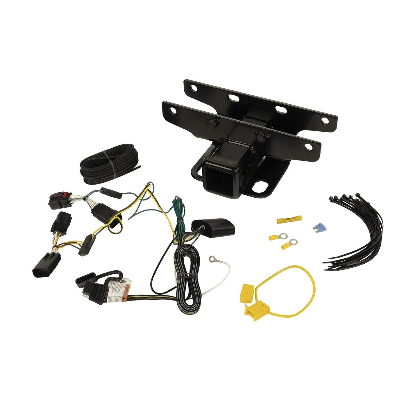 Rugged Ridge Trailer Hitch Kit & Wiring Harness - Fits 2018–Current Jeep Wrangler JL - Heavy-Duty Receiver Kit with Powder-Coat Finish