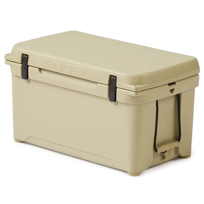 Engel Coolers ENG65 Cooler | 70 Can High Performance Durable Seamless Rotationally Molded Ice Box for Camping, Hunting, and Fishing - Tan
