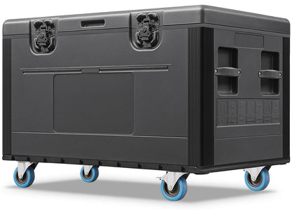 Diandian Utility Cable Trunk Road Case with Wheels, 44" x 22" x 24" Professional Stackable Heavy Duty ATA Rolling Road Case, for Pro Audio & DJ Equipment Storage, Transport for Touring with Casters