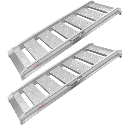 Ruedamann 4Ft Truck Ramps, 2 Pcs 4400 Lbs Total Capacity, Aluminum Trailer Ramp, Heavy-Duty ATV Ramps for Pickup Trucks, UTVs, Motorcycles, Lawn Mowers, Golf Carts