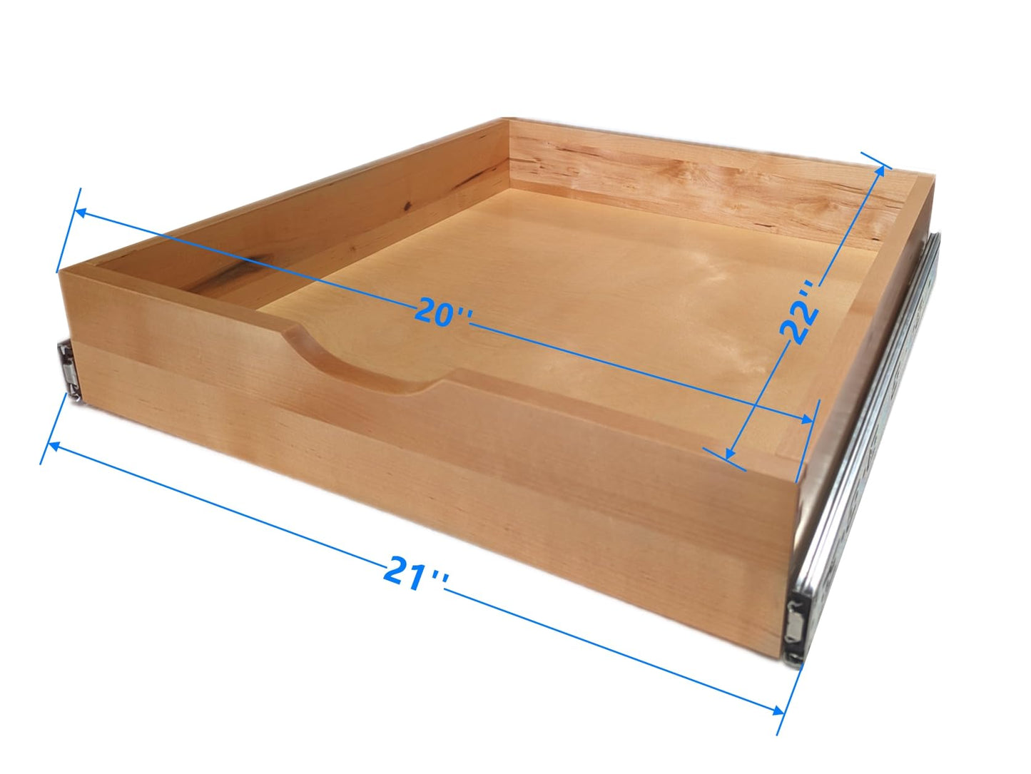 Pull Out Drawers for Cabinet, Wood Slide Out Cabinet Organizer and Storage, Cabinet Kitchen Drawers Slide Out Shelves, Pull Out Shelves in Kitchen, Pantry, Bathroom with Soft Close, 21"W x 22"D x 4"H