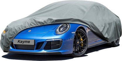 Kayme Heavy Duty Car Cover Custom Fit Porsche 911 991 992 997 996 Carrera S 4S GTS Coupe Convertible Targa, Waterproof All Weather for Automobiles, Full Exterior Covers Sun Rain UV Protection.
