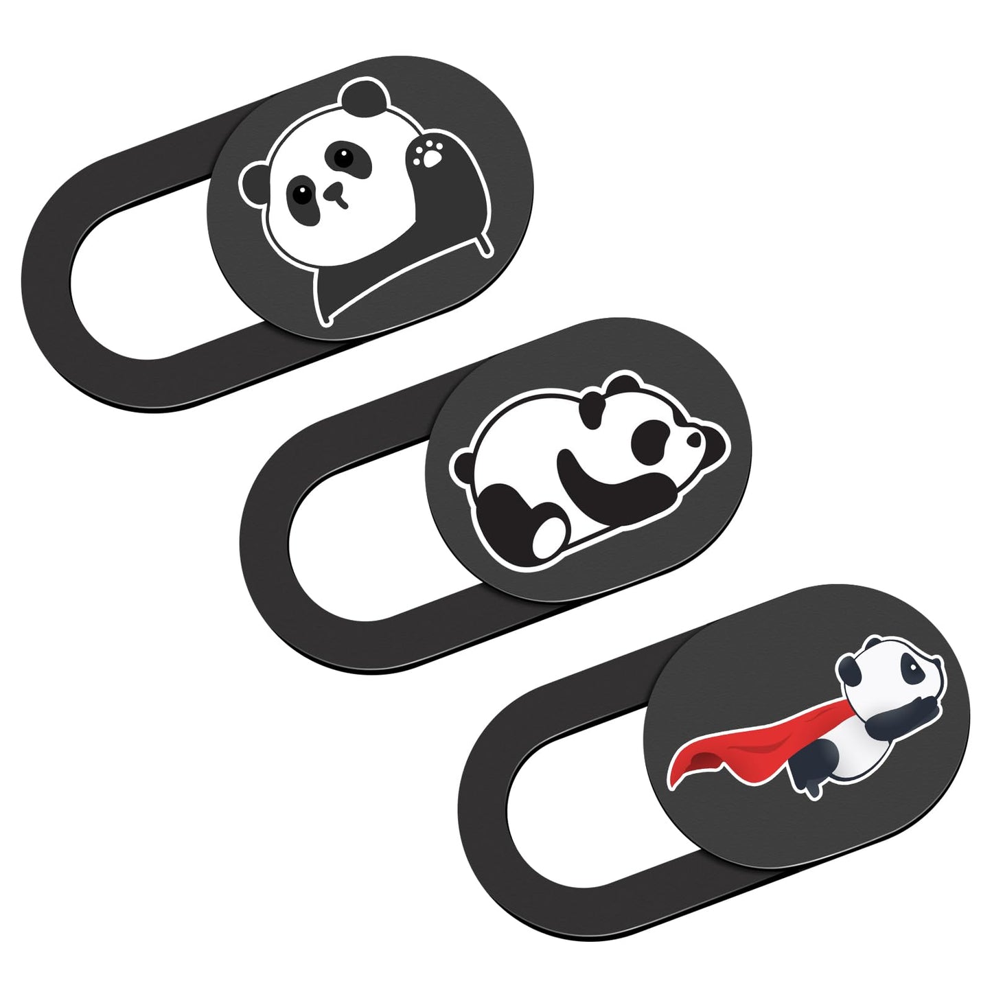 Laptop Camera Cover Slide, Panda Webcam Cover, 0.02 inch Cute Laptop Accessories for iPhone iPad iMac MacBook Pro Air Laptop PC Smartphone Tablet, Camera Privacy Covers Protect Your Visual Privacy