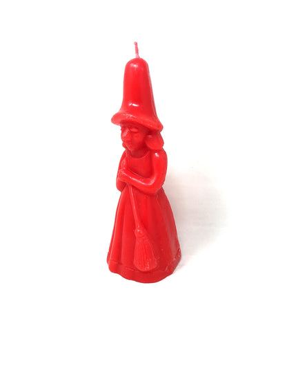 Vrinda ® Decorative Ritual Spell Unscented Candle Witch - Invoke Mystical Vibes - Perfect for Rituals, Ceremonies, and Spiritual Practices, Approx 7" (Red)