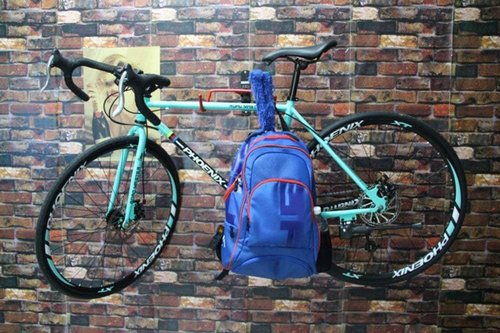 Dirza Bike Wall Mount | Foldable Bicycle Storage Rack - 2 Pack Horizontal Bike Hanger for Garage & Shed