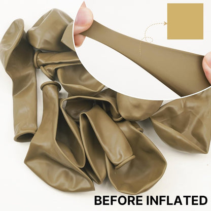 PartyWoo Tan Balloons 100 pcs Different Sizes of 18 12 10 5 Inch Light Brown Neutral Boho Coffee Balloon Arch Kit Garland for Wedding Baby Shower Safari Woodland Birthday Party Decorations Tan-F19