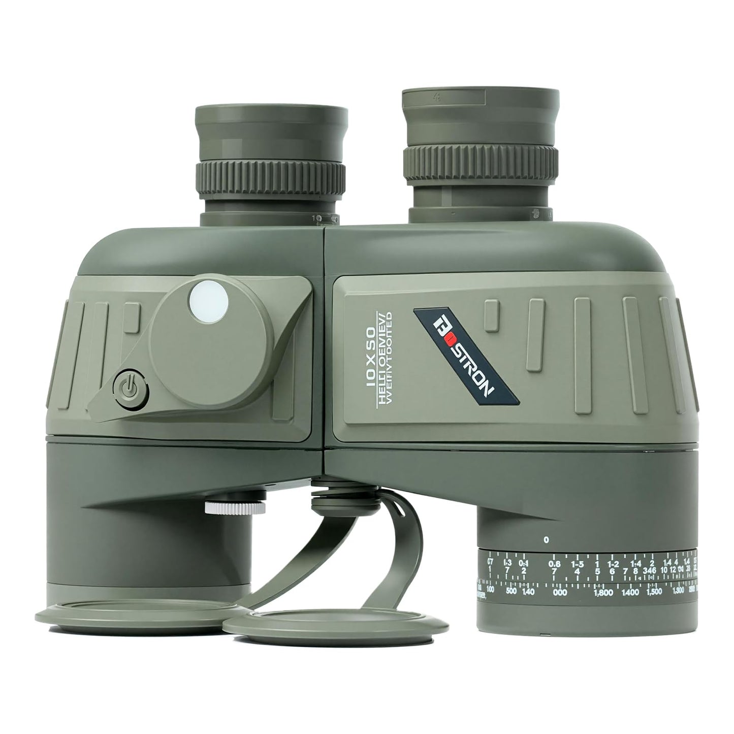 BOSTRON Marine Binoculars 10x50 with Compass and Rangefinder, Waterproof Fogproof Binoculars for Adults, Boating, Sailing, Fishing, Hunting and Outdoor Navigation