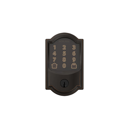 Schlage Encode Smart WiFi Deadbolt Lock for Front Door - Keyless Entry with App or Touchscreen - Works with Alexa, Hey Google, & Airbnb - Create Codes for Guests - Matte Black