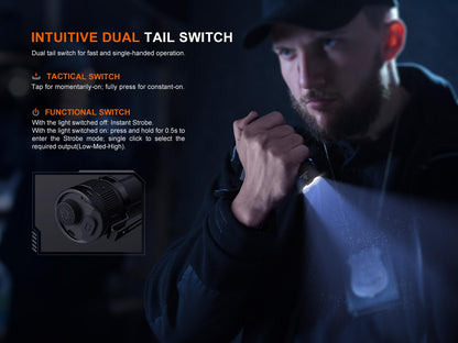 EdisonBright Fenix TK05R 1000 Lumen Rechargeable LED Compact Tactical Flashlight with EBR Accessory Box
