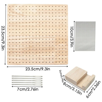 Anu Limen Blocking Board with 20 Steel Pins – DIY Knitting Blocking Mat for Granny Squares, Adjustable Pegs for Crochet Projects, Portable Crafting Tool