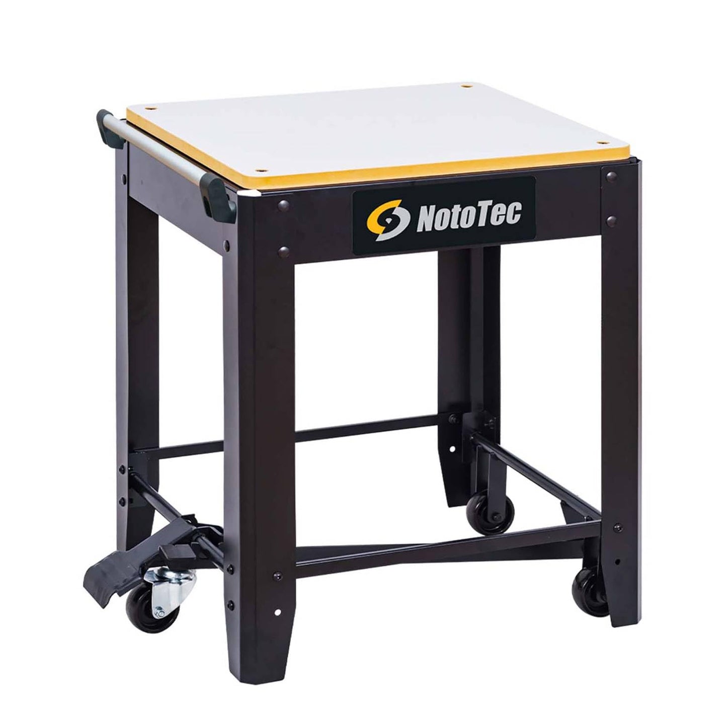 NotoTec Rolling Planer Stand / Planer Cart with Pedal-Activated Wheels & Locking Base, Heavy-Duty Steel Work Stand, 380 lb Capacity, Mobile Stand for Benchtop Planers, Jointers, Bandsaws & Drill Press | 29206U01