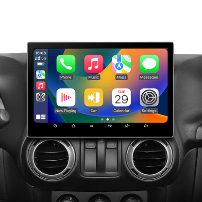11.5 Inch 64G Car Radio Stereo Upgrade for Jeep Wrangler JK Compass Grand Cherokee Dodge Ram 2009-2012 with Wireless CarPlay/Android Auto/Android 13/Touch Screen/GPS Navigation/HD Backup Camera
