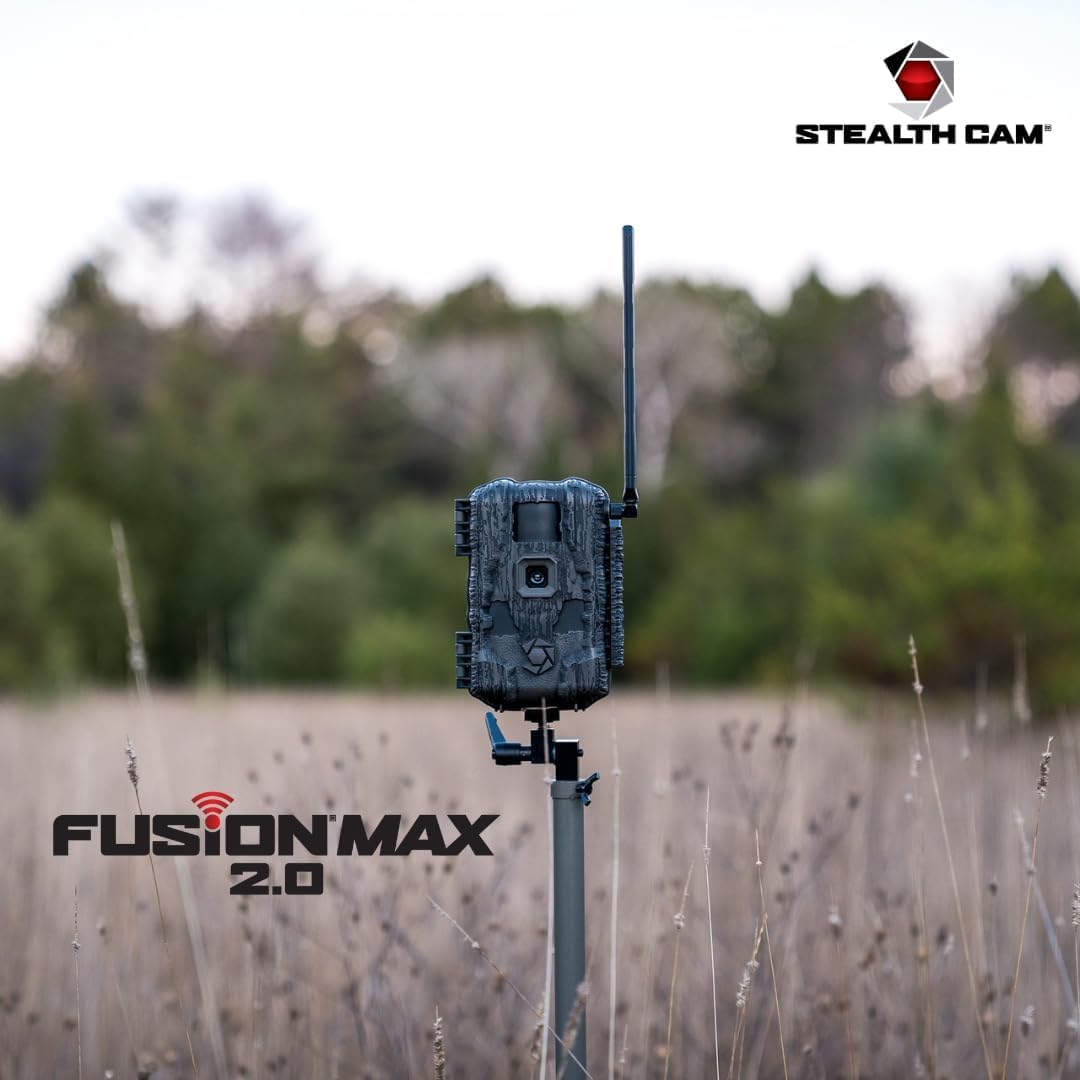Stealth Cam Fusion Max 2.0 Cellular Trail Camera – 36MP Photo, 1080P Video, AT&T/Verizon Compatible, Motion Activated w/Night Vision – Hunting & Wildlife Surveillance Camera + Solar Panel (1PK)