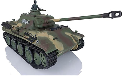Heng Long US in Stock RC 2.4G 1/16 Plastic German Panther G RTR Tank Model 3879 IR Combat Smoking 340 Rotating Turret BB Shooting Airsoft Tank
