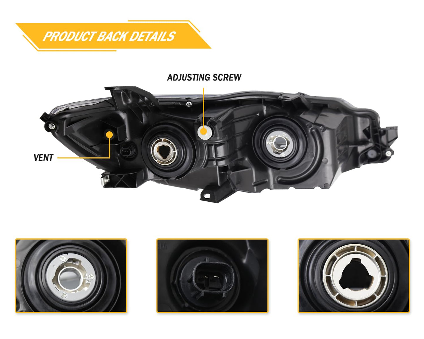Kspeed Headlights Fit 2015 2016 2017 For Toyota Camry LE/SE/XLE Replacement Former Ones with Waterproof Property,Passenger and Driver Side