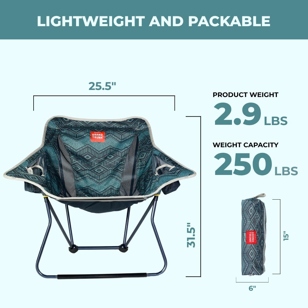 Grand Trunk Stonefly Seat Rockable Chair with Cup Holders and Underseat Pocket - 450D Poly 7000 Series Aluminum