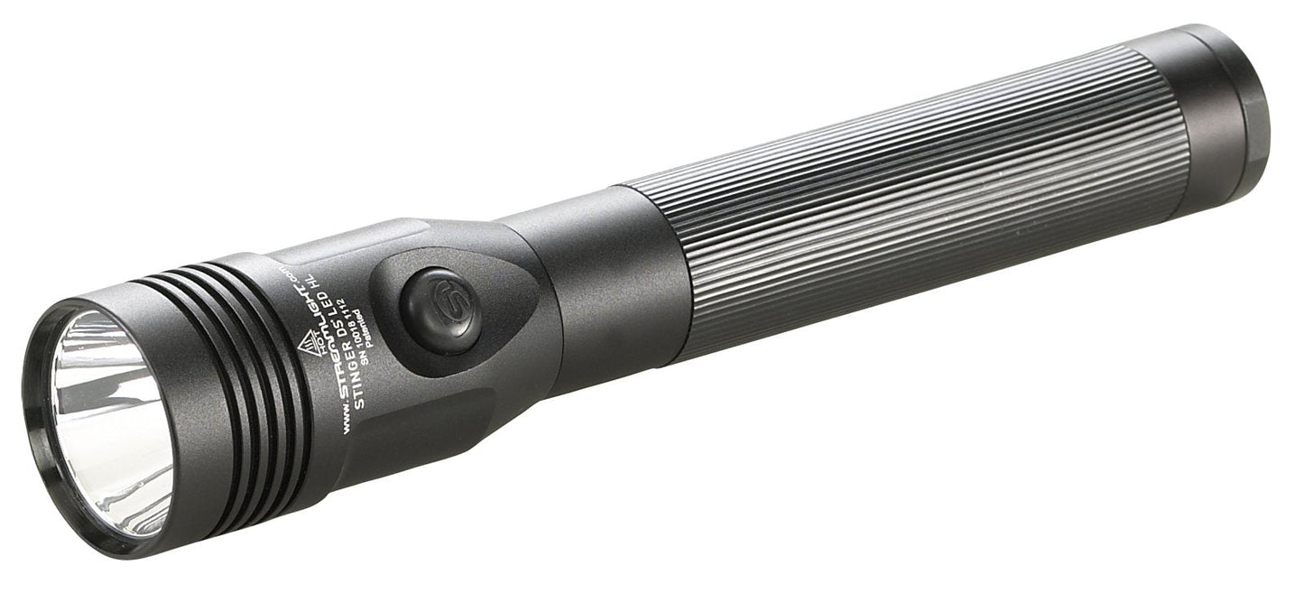 Streamlight 75454 Stinger DS HL 800-Lumen 24000-Candela Rechargeable LED Flashlight with Dual Switches and 120-Volt AC/12-Volt DC Charger and 2-Holders, Black