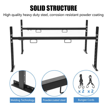 Colinktool Adjustable Roof Ladder Racks,Trailer Ladder Racks Fit for 4'-7' Enclosed Trailers Cargo Vans Trucks – 2 Pack, Black