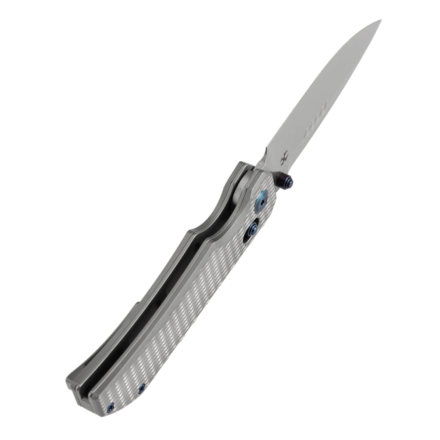KANSEPT Eaglestrike Pocket Knife, 3.73" Stonewashed CPM S35VN Blade, Bead Blasted Titanium Handle with Diamond Pattern and Thumb Stud, Lock for EDC, Camping Hiking Survival, Gifts for Men K1095V4