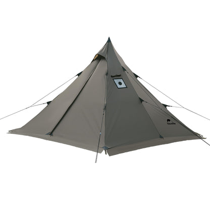 Naturehike Ranch Fire Teepee Tent, 4 Season Hot Tent with Stove Jack, Windproof Waterproof Cold Weather Winter Tents for Camping