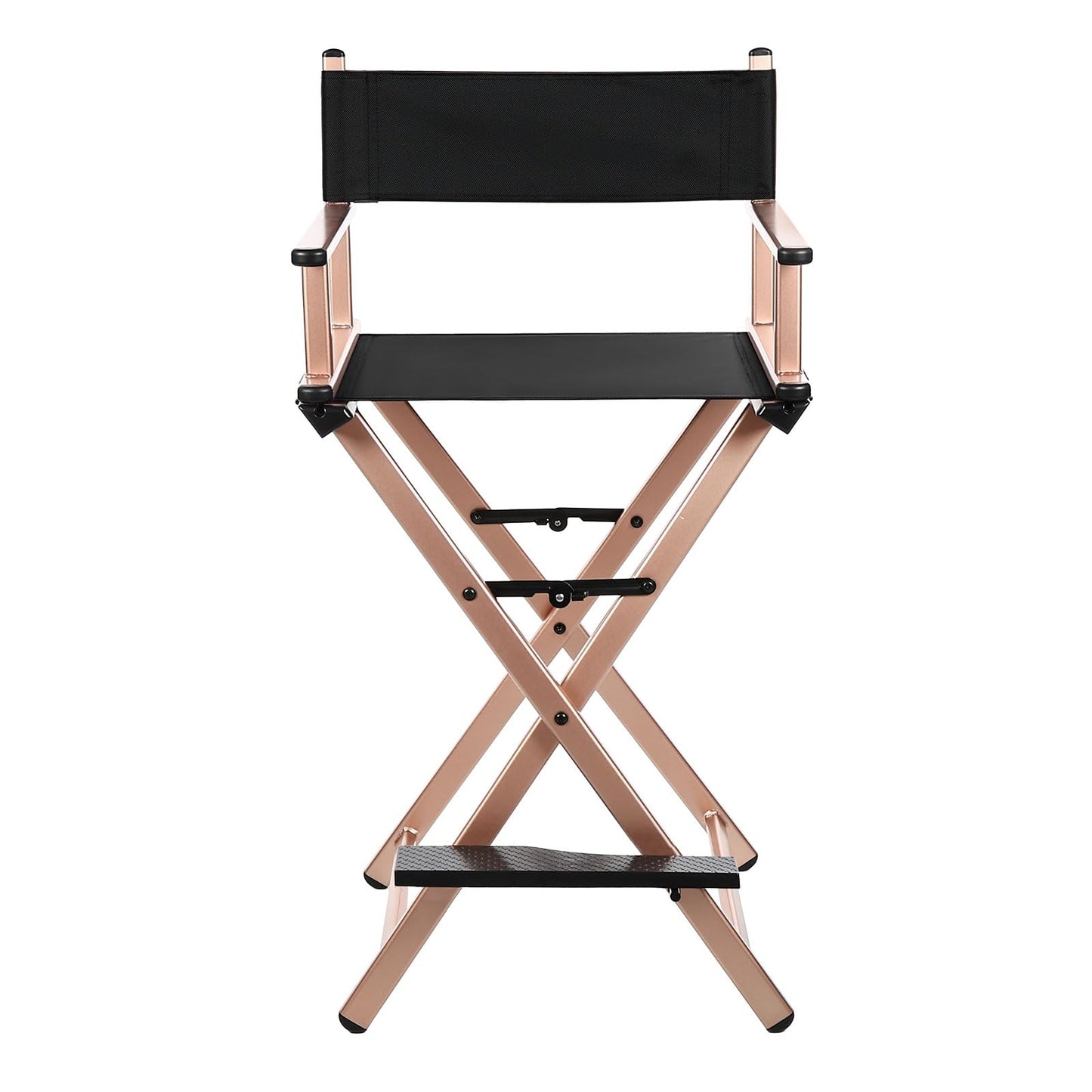 GDGYOFN 30'' Aluminum Tall Directors Chair, Portable Makeup Chair for Makeup Artist, Makeup Chair Teachers Chair Only 10.15LB, Rose Gold