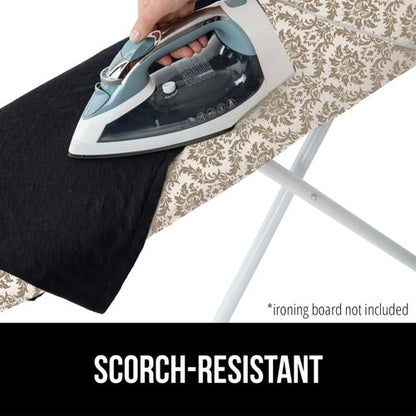 Gorilla Grip Ironing Board Cover & Pad - Scorch Resistant Silicone Coating, 15x54" Size
