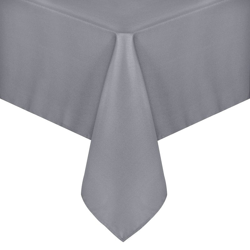 sancua Rectangle Tablecloth - 90 x 156 Inch - Water Resistant Spill Proof Washable Polyester Table Cloth, Decorative Fabric Table Cover for Dining Tables, Buffet Parties and Camping, Light Grey